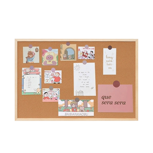 ins风软木板照片墙日系创意毛毡自粘墙贴墙板挂墙上家用宿舍留言板简约桌面装饰记事板图钉网红背景墙告示板