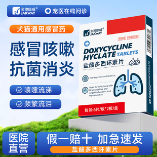 盐酸多西环素片猫用打喷嚏流鼻涕宠物消炎药狗狗猫咪专用感冒药