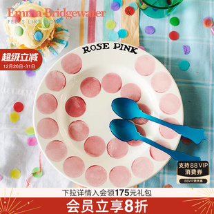 Emma Bridgewater玫瑰粉配色8.5英寸餐盘釉下彩新emmabrigewater