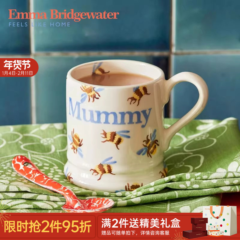 Emma Bridgewater大黄蜂MUMMY中号马克杯咖啡水杯emmabrigewater,餐饮具,马克杯,淘宝优惠券,粉丝福利购,淘宝优惠卷