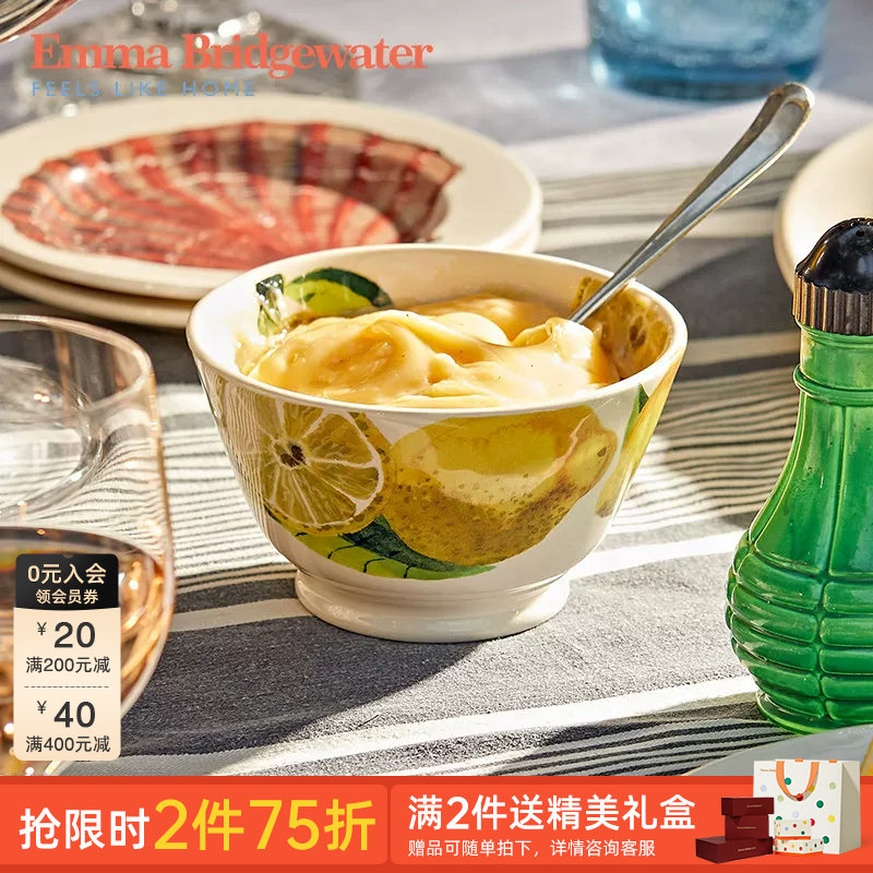 Emma Bridgewater做旧碗餐碗陶瓷釉下彩餐具漂亮碗emmabrigewater