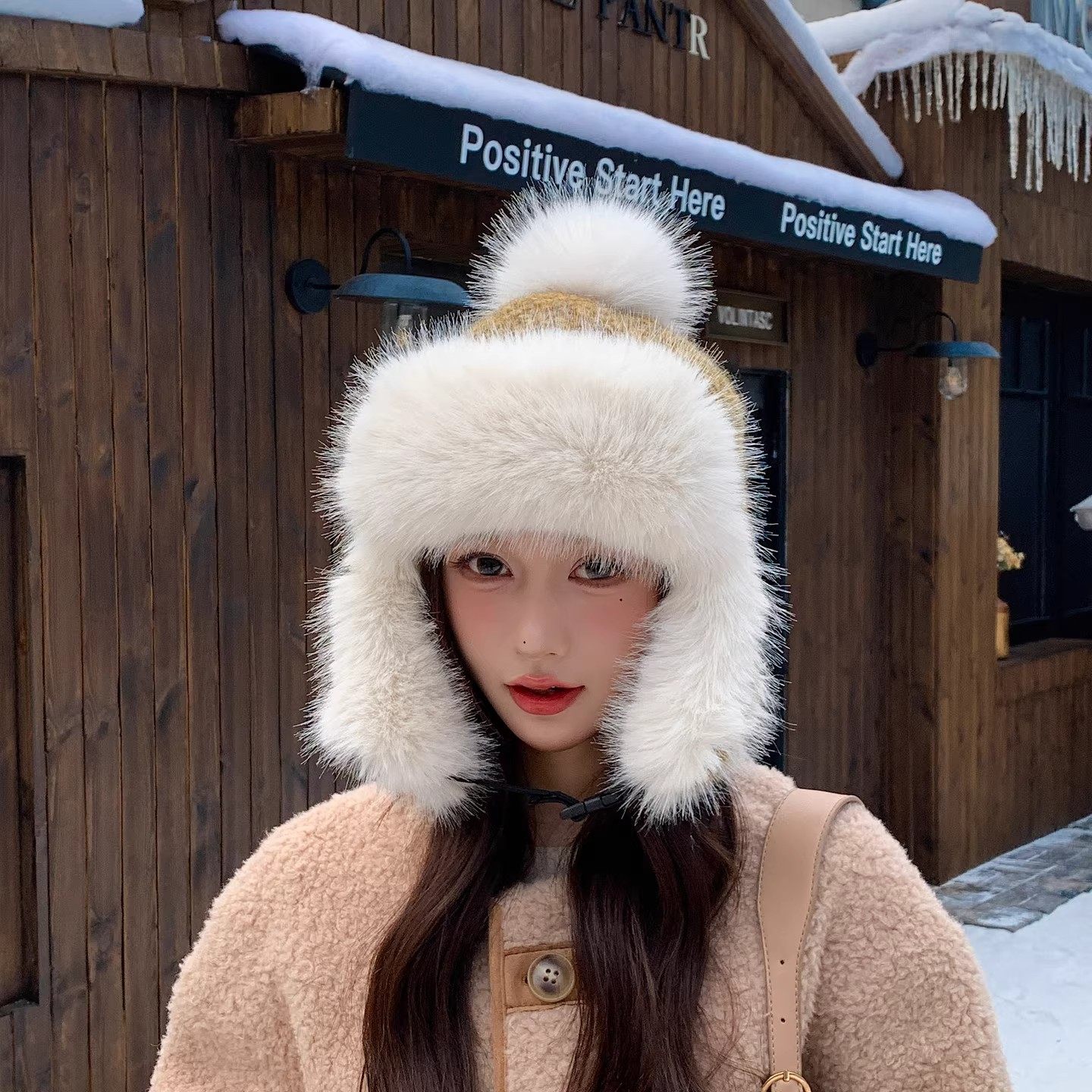 东北毛绒雷锋帽女冬季加厚加绒保暖护耳套头帽显脸小雪地毛球帽子,服饰配件/皮带/帽子/围巾,帽子,淘宝优惠券,粉丝福利购,淘宝优惠卷