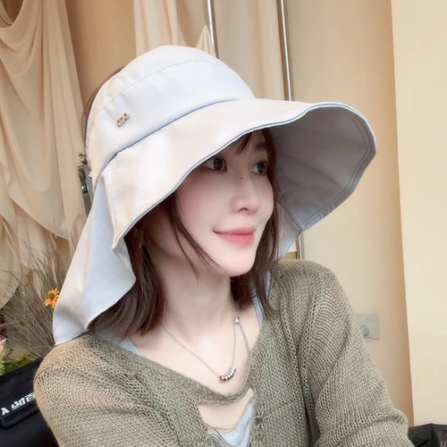 夏季半空顶护颈一体休闲遮阳帽