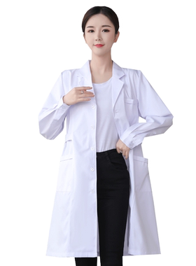 白大褂男女医生服短袖医师服长袖实验服白大衣护士服美容院工作服