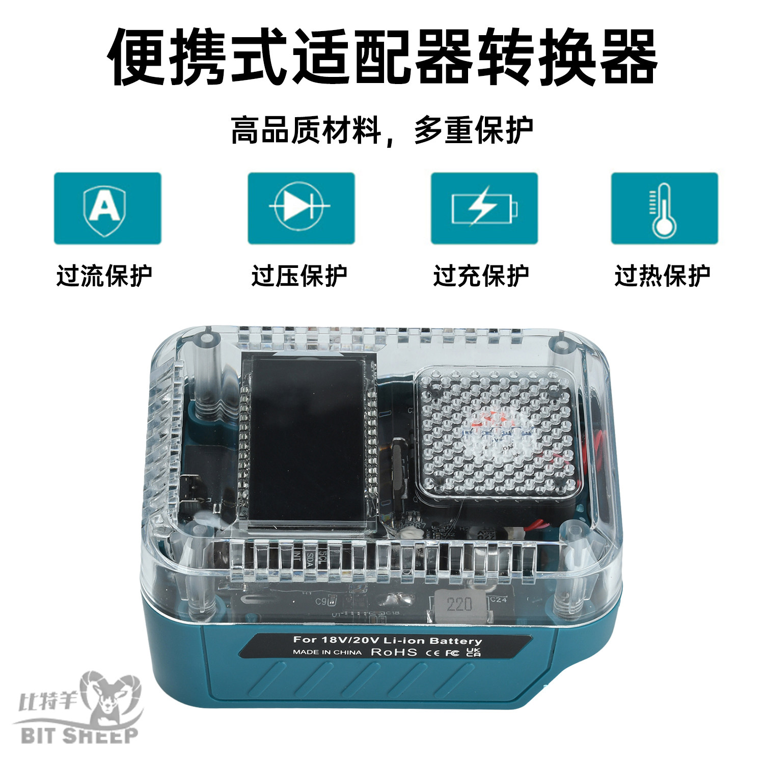 PD140W快充便携式适配器转换器