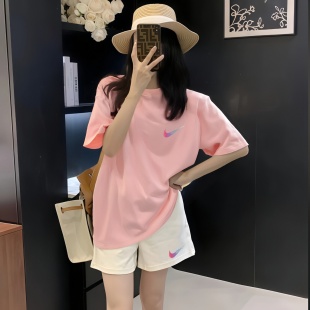 套装 新款 一折专区 女夏季 跑步休闲运动服两件套ins潮 纯棉短袖 短裤