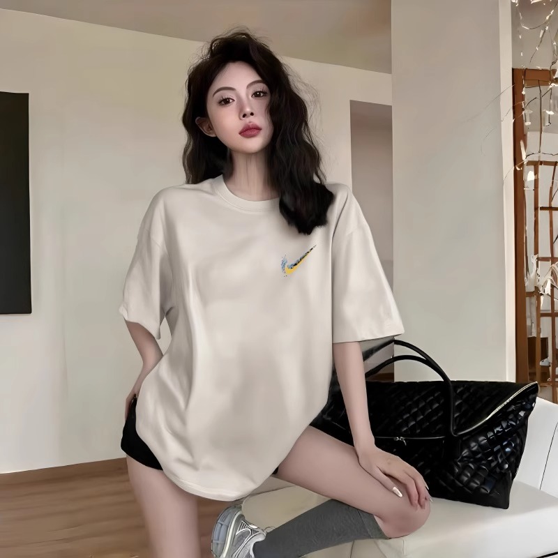 夏季女装纯棉圆领短袖T恤