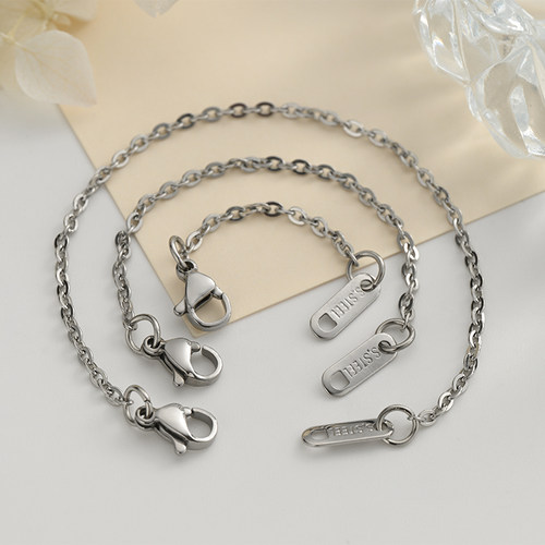 朋克风金属链条龙虾扣排扣