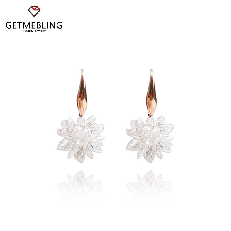 Get Me Bling冰花耳坠允儿同款雪花耳环冰花耳环冬天耳环韩国秋冬