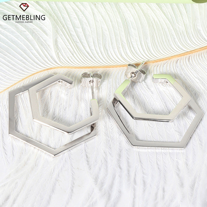 Get Me Bling韩国进口ins几何耳环冷淡风双层简约个性耳环耳饰