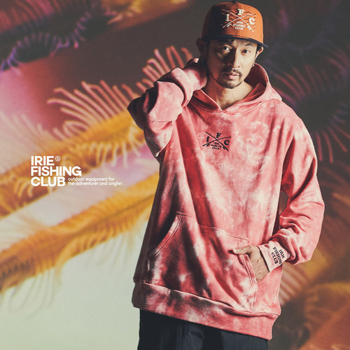日本进口品牌 IFC TIE DYE HOODIE路亚潮流长袖衣服IFAW24-017