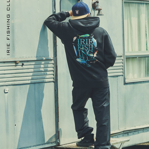 IFC CIRCLE OF FISH HOODIE户外路亚黑色宽松潮牌帽衫 IFAW25-015
