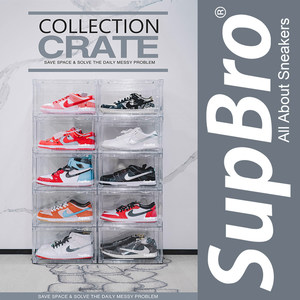 SupBro透明鞋盒潮流时尚鞋子收纳盒潮人单品sneakers球鞋鞋墙