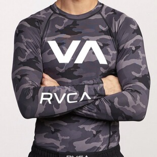 RVCA rashguard surfing shirts潜水服男长袖衣防晒服专业冲浪服