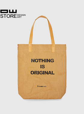 HOWstore 昊美术馆 宣言MANIFESTO创意做旧牛皮纸单肩包ORIGINAL