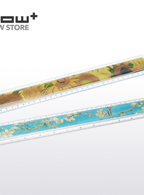 HOWstore 梵高博物馆长刻度尺子30CM学生文具创意艺术