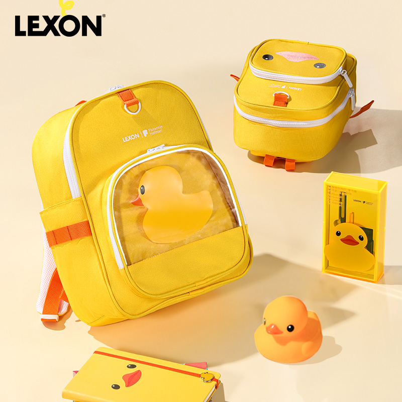 HOWstore 霍夫曼艺术家联名款可爱黄鸭亲子双肩旅行背包书包轻便