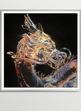 HOWstore 艺术家袁骁VANCE《Dragon light 龙腾》限量版画装饰画