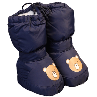 婴儿鞋冬季加厚保暖棉鞋高帮长筒包棉裤外出防风鞋套01岁男女宝宝