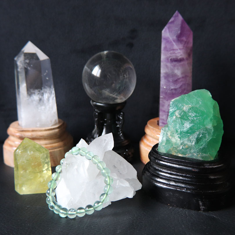 东海直播白水晶簇矿石摆件