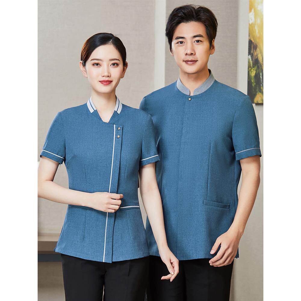 酒店保洁工作服短袖女商场宾馆客房扫楼家政物业清洁阿姨制服大码