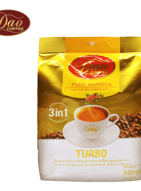 老挝进口Dao道牌金色三合一速溶咖啡特浓 600g/30杯 原味浓香咖啡