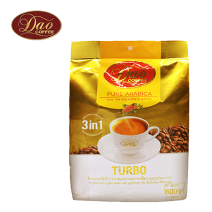 原味浓香咖啡 30杯 老挝进口Dao道牌金色三合一速溶咖啡特浓 600g