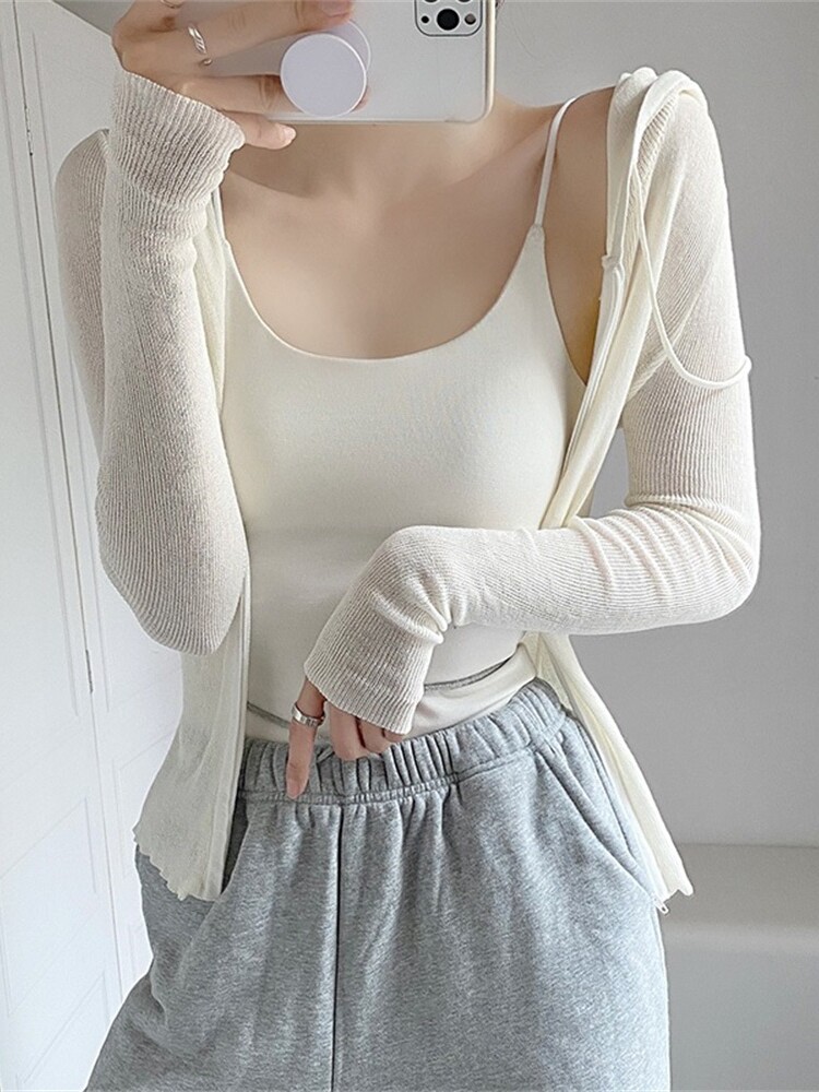 法国趣安芬文胸背心带胸垫性感吊带裹胸外穿舒适内衣女秋冬薄款