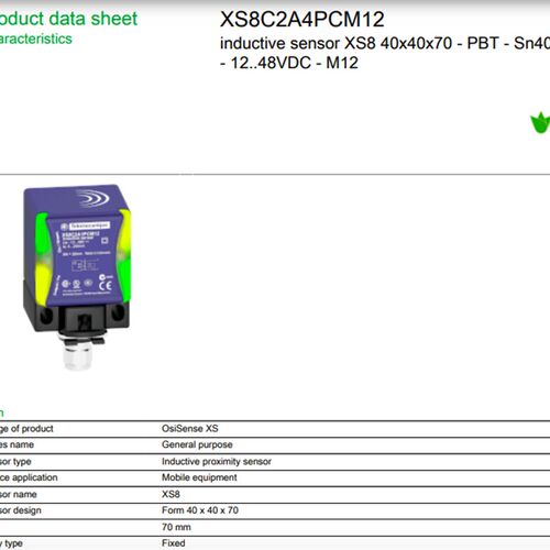 现货XS8C2A4gPCM12 XS8S173NAL2C施耐德电感式接近开关XS7J1A1PAL