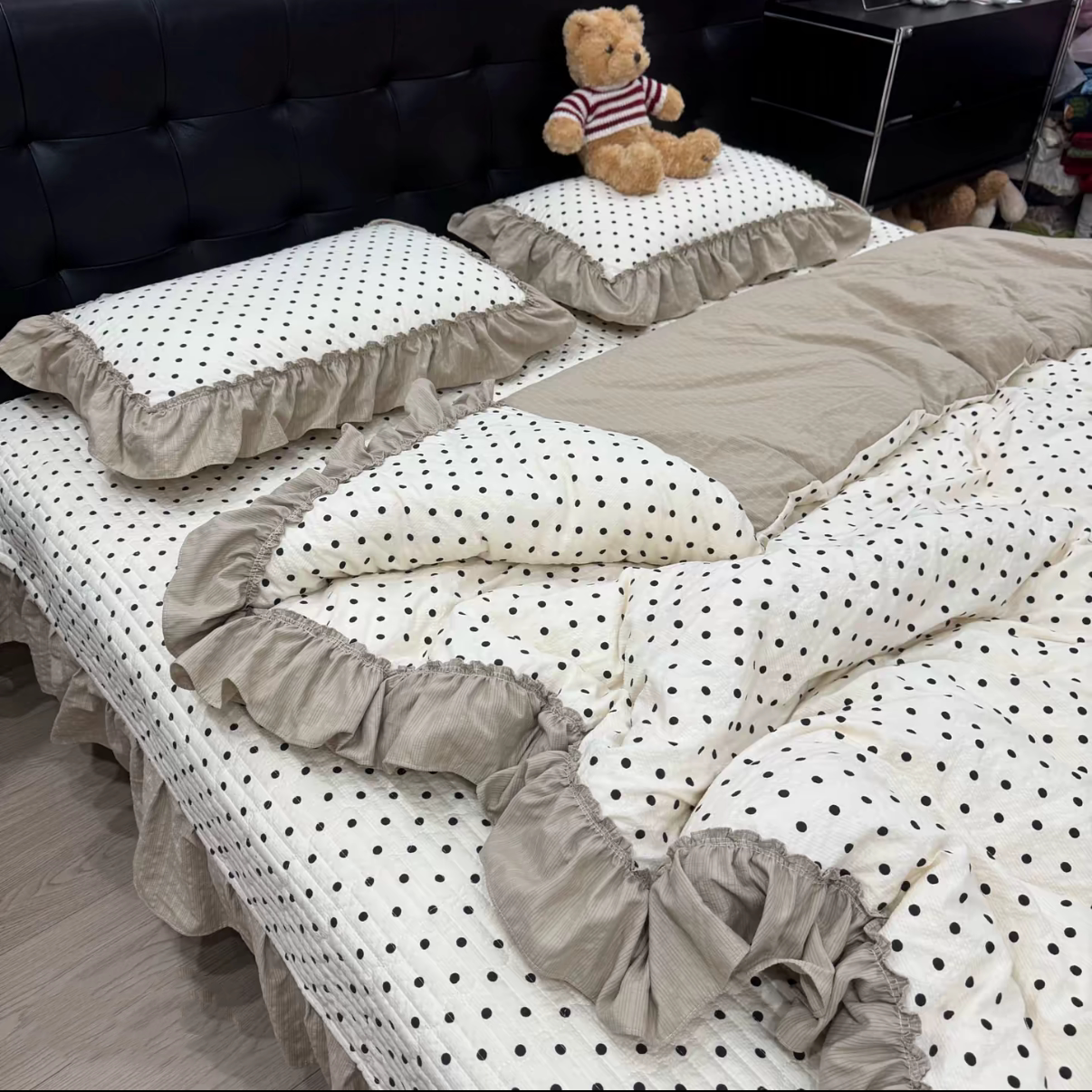 春夏新款泡泡棉水洗棉床盖四件套亲肤棉床上用品套件1.8m床用被单