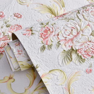 北欧花墙壁贴纸防水防潮自粘式 墙纸房间墙面遮丑卧室温馨壁纸加厚