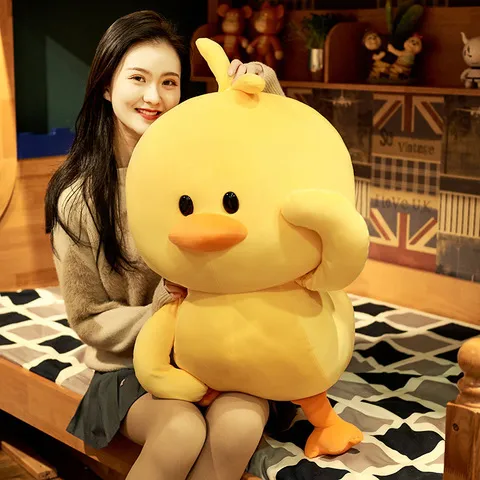 小黄鸭毛绒玩具爆款公仔玻尿酸鸭抓机娃娃网红玩偶