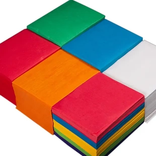 彩色手抛纸巾阻燃纸片气氛手抛纸道具酒吧阻燃夜店互动荧光