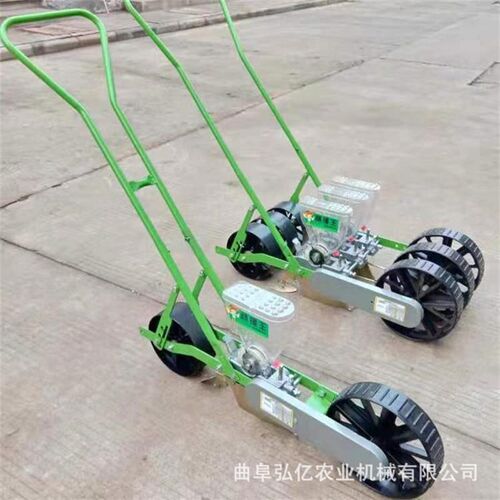 人力手推a三粒行小颗药播种机多用途菜种种播机花手推一行籽免精