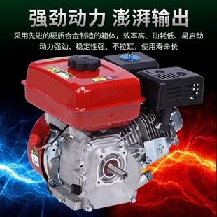 汽油发动机动力水泵打药机打谷微耕170F平键电启动四冲程发动机