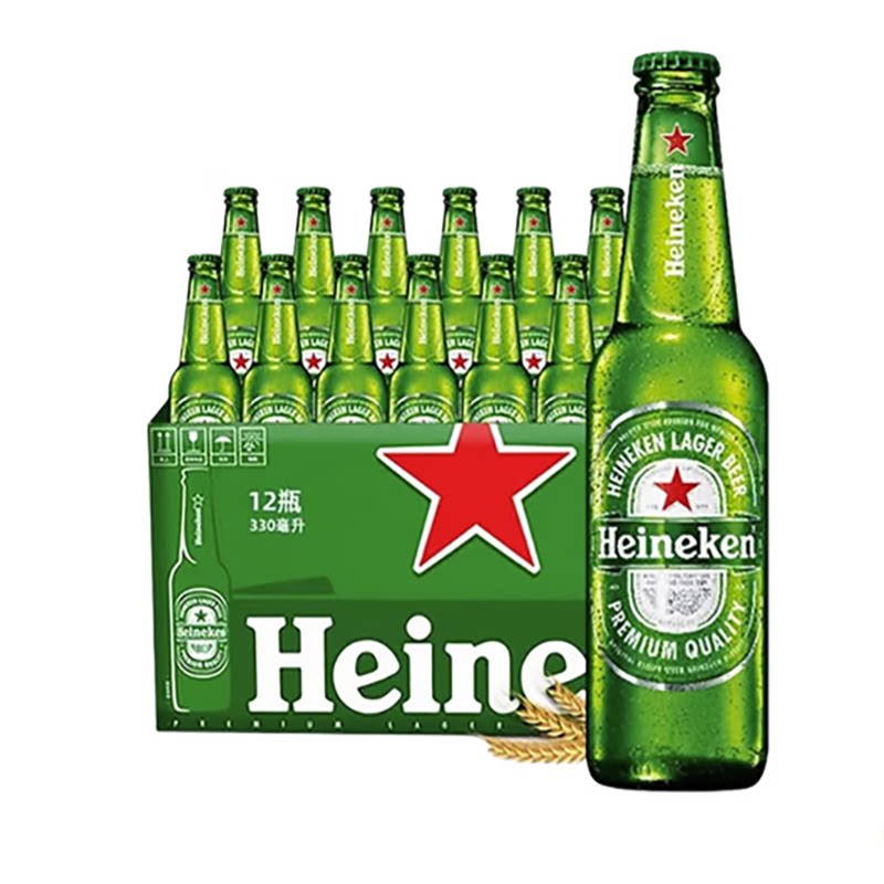 喜力经典啤酒玻璃瓶非原箱 喜力经典330ml*12瓶聚会畅饮-CL图片