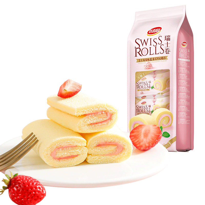 达利园瑞士卷新品蛋糕卷面包早餐零食180g袋装随机口味[alyp]