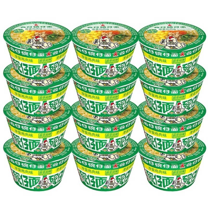 公仔碗仔面滑蛋鸡肉味 36g*12杯 滑蛋鸡肉味-N
