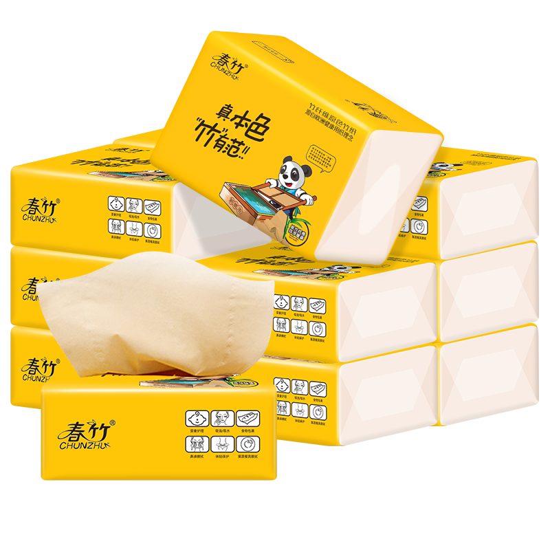 春竹本色4层加厚抽纸105*160*180张*20包[ms]
