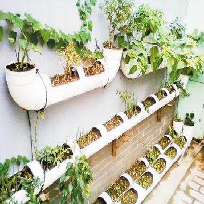 水管植物架水管花架抖音养鱼管道种植阳台种菜水培种植架创意花盆