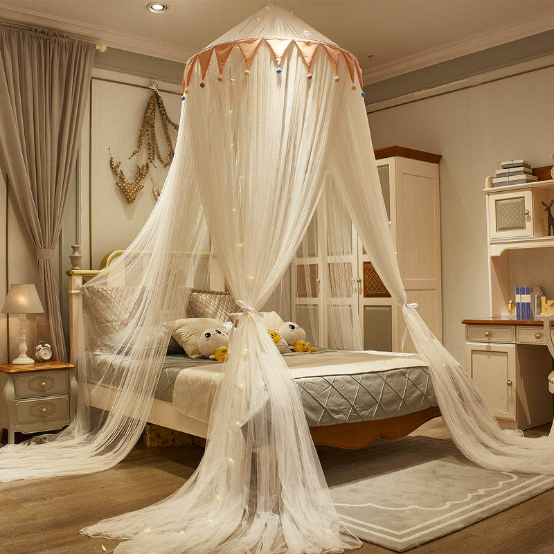 床幔公主韩式免打孔蚊帐女孩卧室床幔家用少女公主风儿童公主房