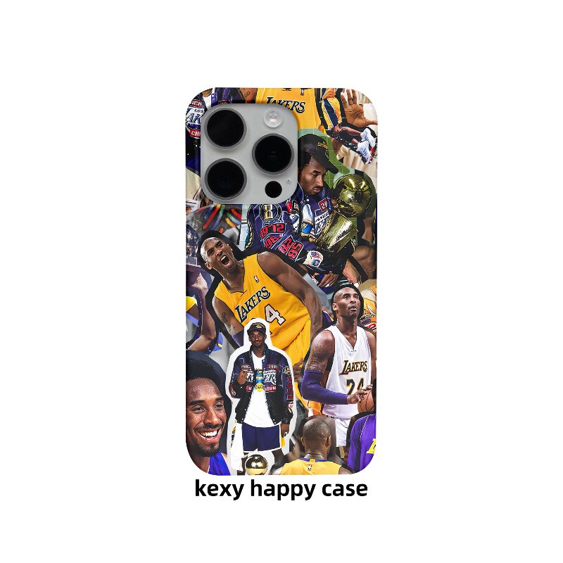 篮球nba科比适用苹果17promax华为mate70Pro手机壳iPhone16新款小米15红米k80硬壳OPPOReno13爆款菲林软壳