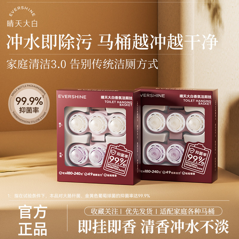 晴天大白厕所卫生间马桶清洗清洁剂洁厕宝香氛挂球挂篮神器洁厕灵
