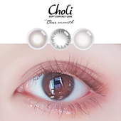 进口隐形近视眼镜月抛盒choli半透明2片自然小直径女2021新款 美瞳