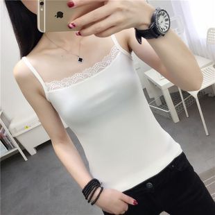 性感百搭细带修身 蕾丝花边2023夏季 港味吊带背心女内搭打底衫 小衫