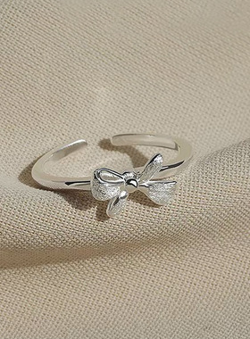 HANXINSTUDIOS999银蝴蝶结戒指