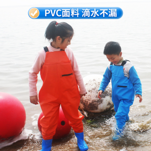 儿童下水裤捉鱼赶海连体雨鞋