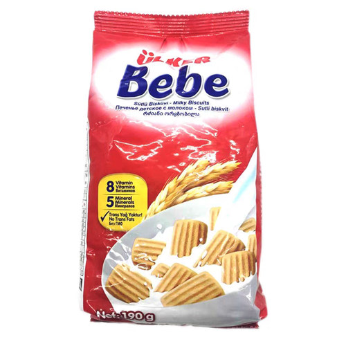 ULKER优客Bebe宝贝牛奶饼干190g/400g营养土耳其原装进口零食包邮