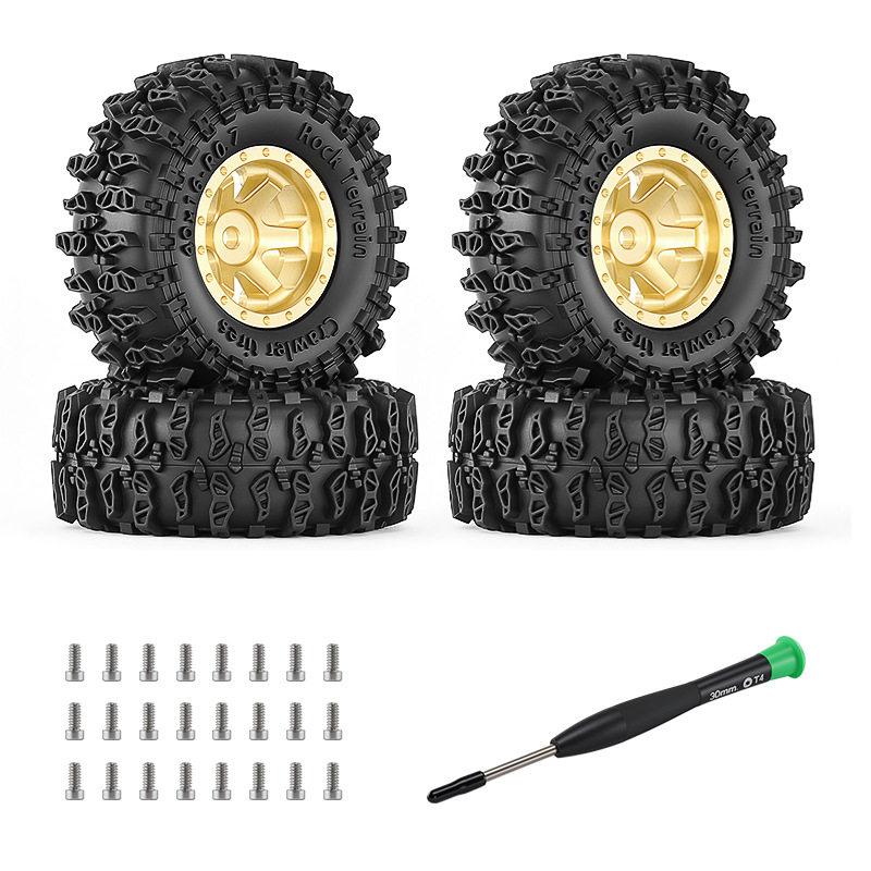 1/30 SCX30 0.7黄铜轮毂 福特烈马 牧马人 K10 scx30轮胎 D450