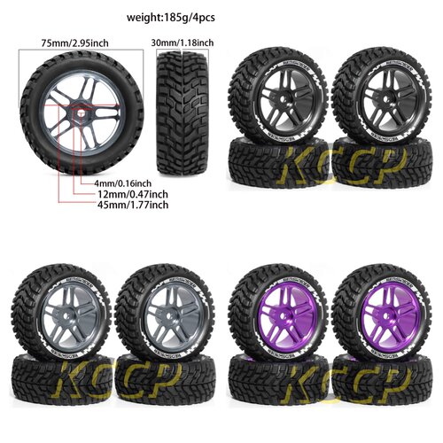 KCCP RC 1/10拉力 平跑胎TT01京商FW06田宫XV01金属轮毂XV02 R391